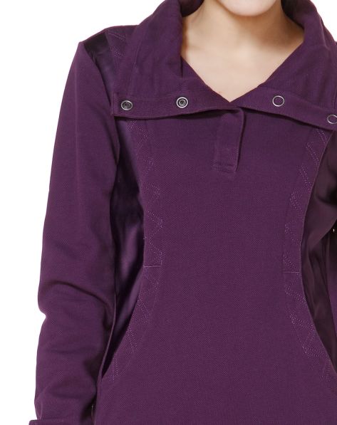 李宁炫彩运动服饰专场女款莓紫色长袖卫衣 个