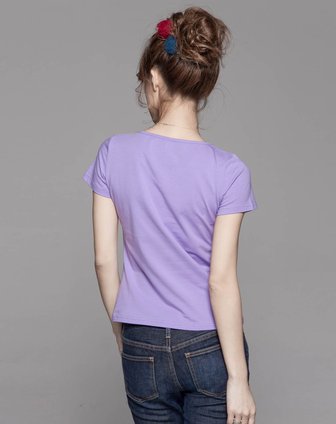 紫色樱桃短袖时尚t恤