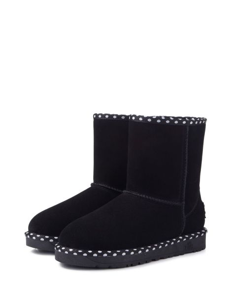 ZGR女鞋专场女士黑色圆点中筒雪地靴-唯品会