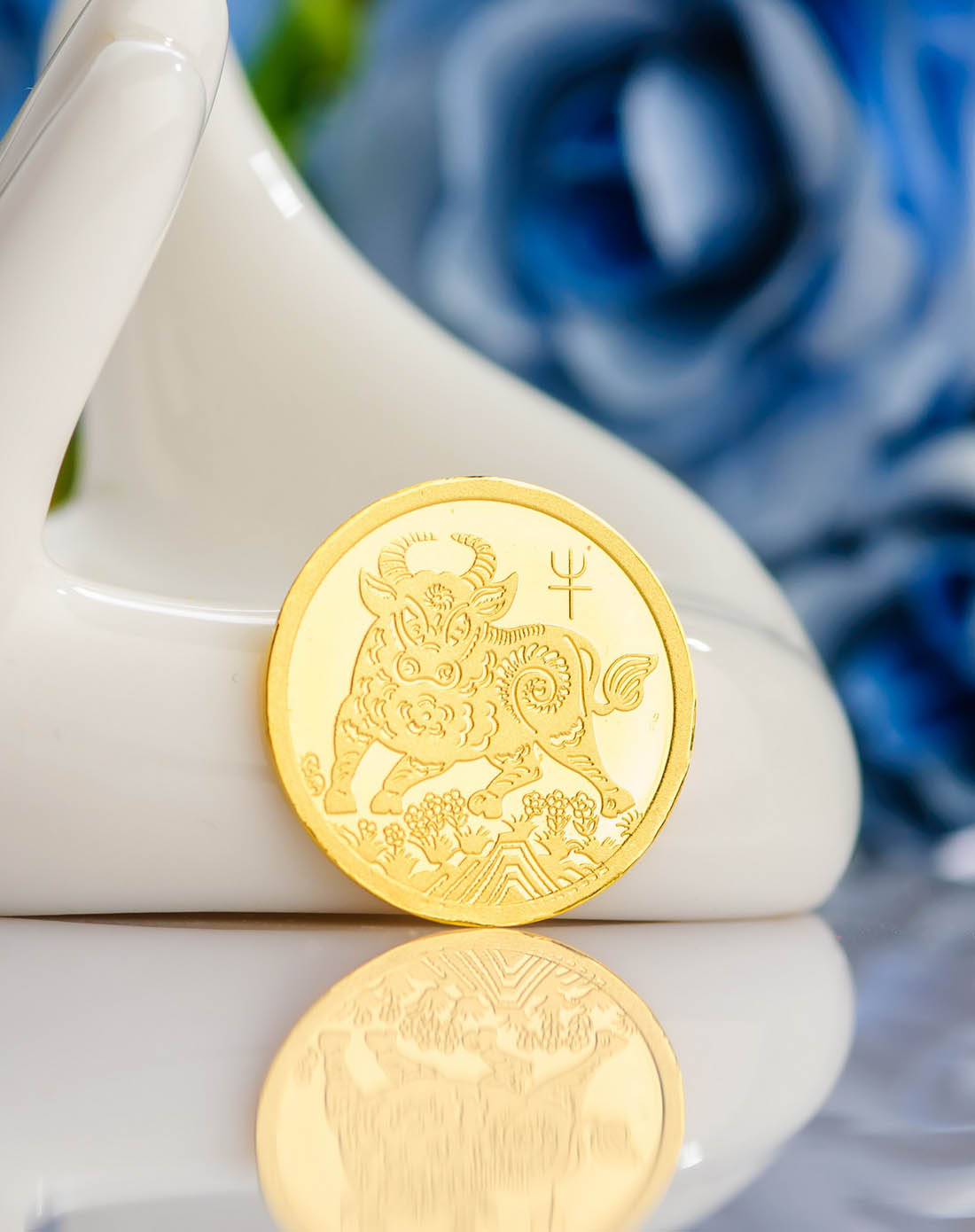 潮宏基 投资系列 生肖鸿运(牛) 足金/黄金2克金币/金钱币