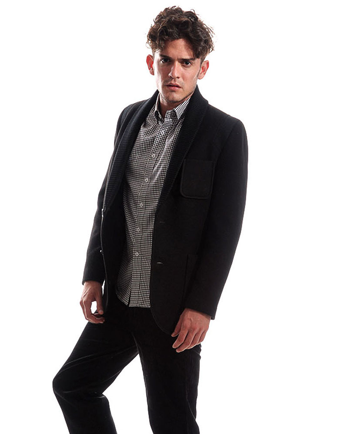 男款黑色时尚便西