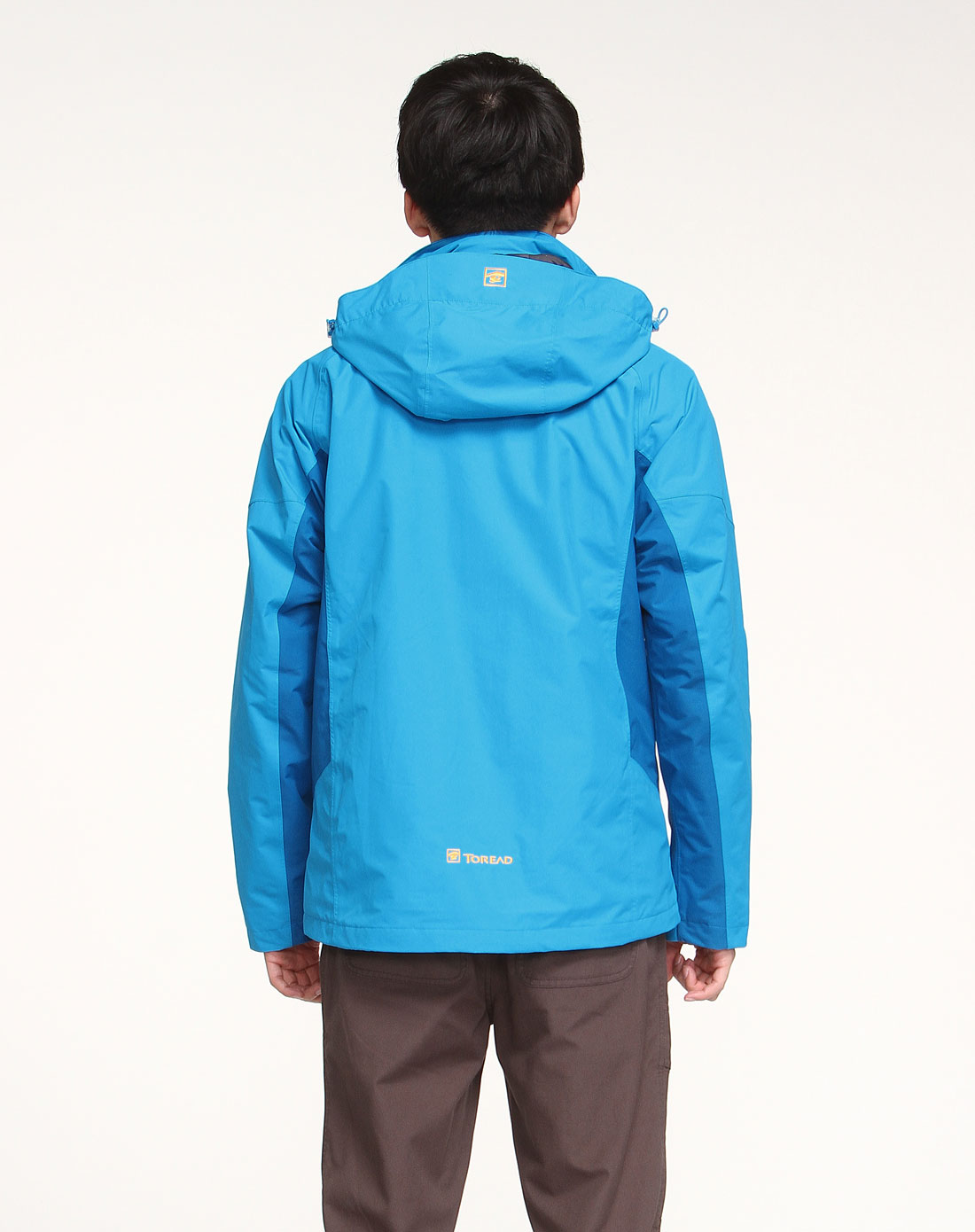 男款海水蓝色套绒长袖冲锋衣
