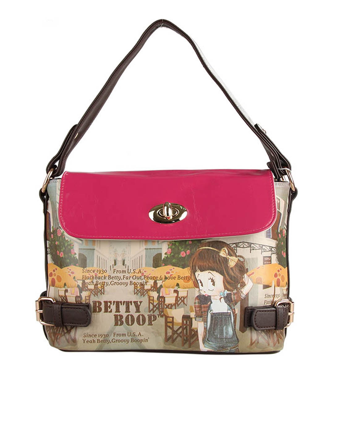 贝蒂betty boop 高级米色侧肩袋