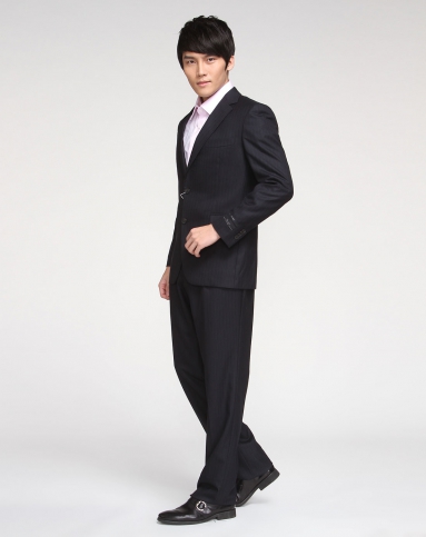 都彭s.t. dupont男款酷感大气西装套装藏青色