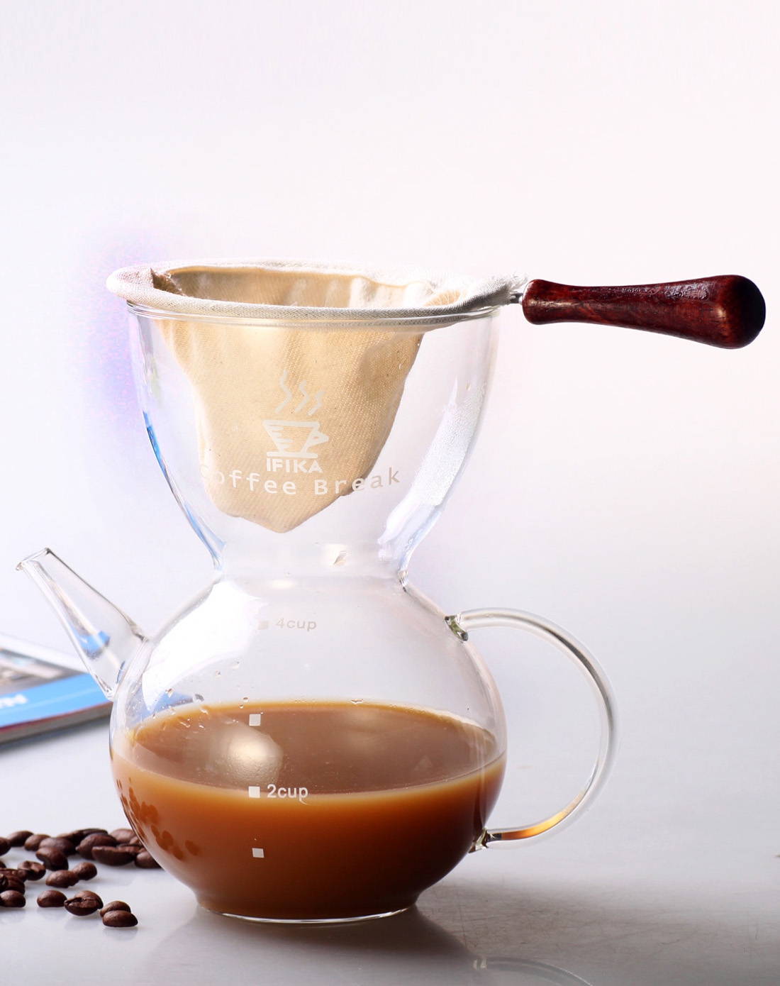 ifika法兰绒滴漏式咖啡壶4人480ml