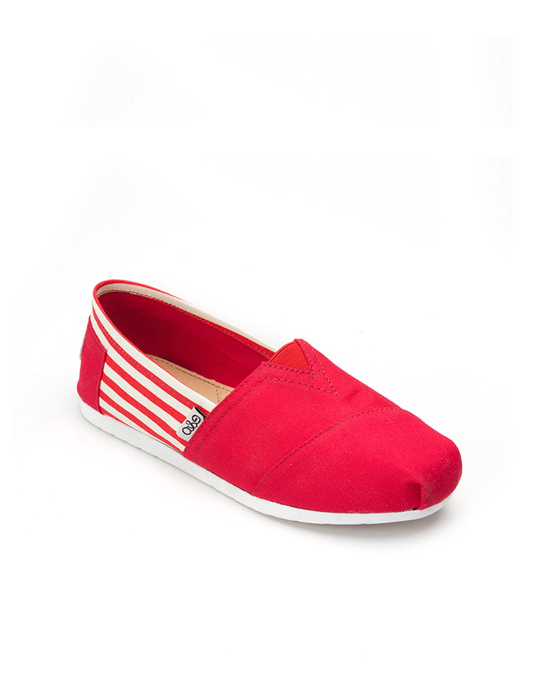 e&o大红色轻巧简易舒适平底帆布鞋