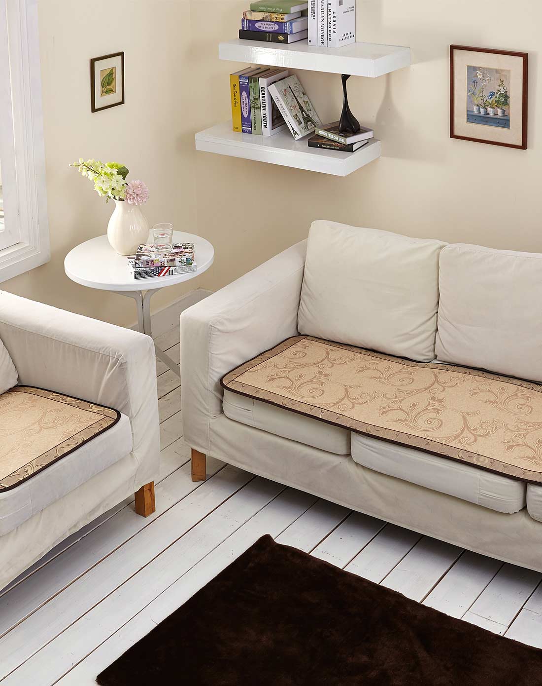 舒适冰丝席夏凉沙发垫70*70