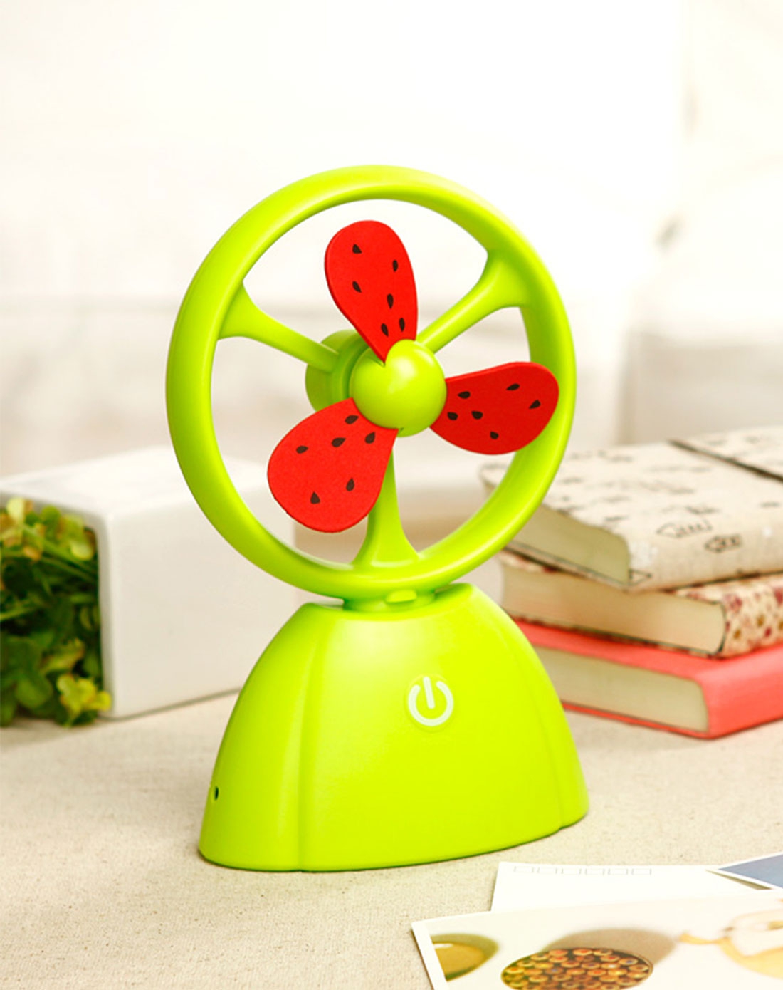 西瓜缤纷水果触控充电风扇