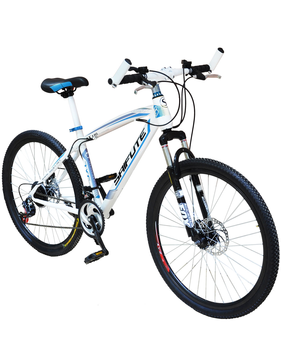 saft赛福特 wolf前减震高碳钢架21速碟刹山地自行车26寸 白蓝