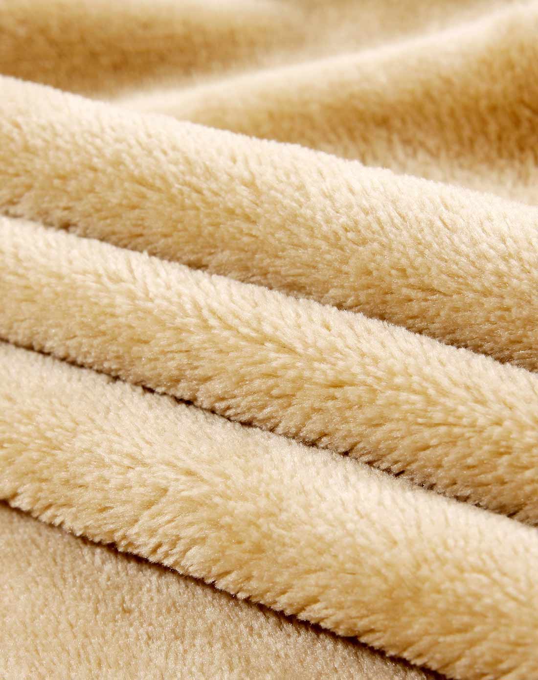 金貂绒高档柔软毛毯驼色180*200