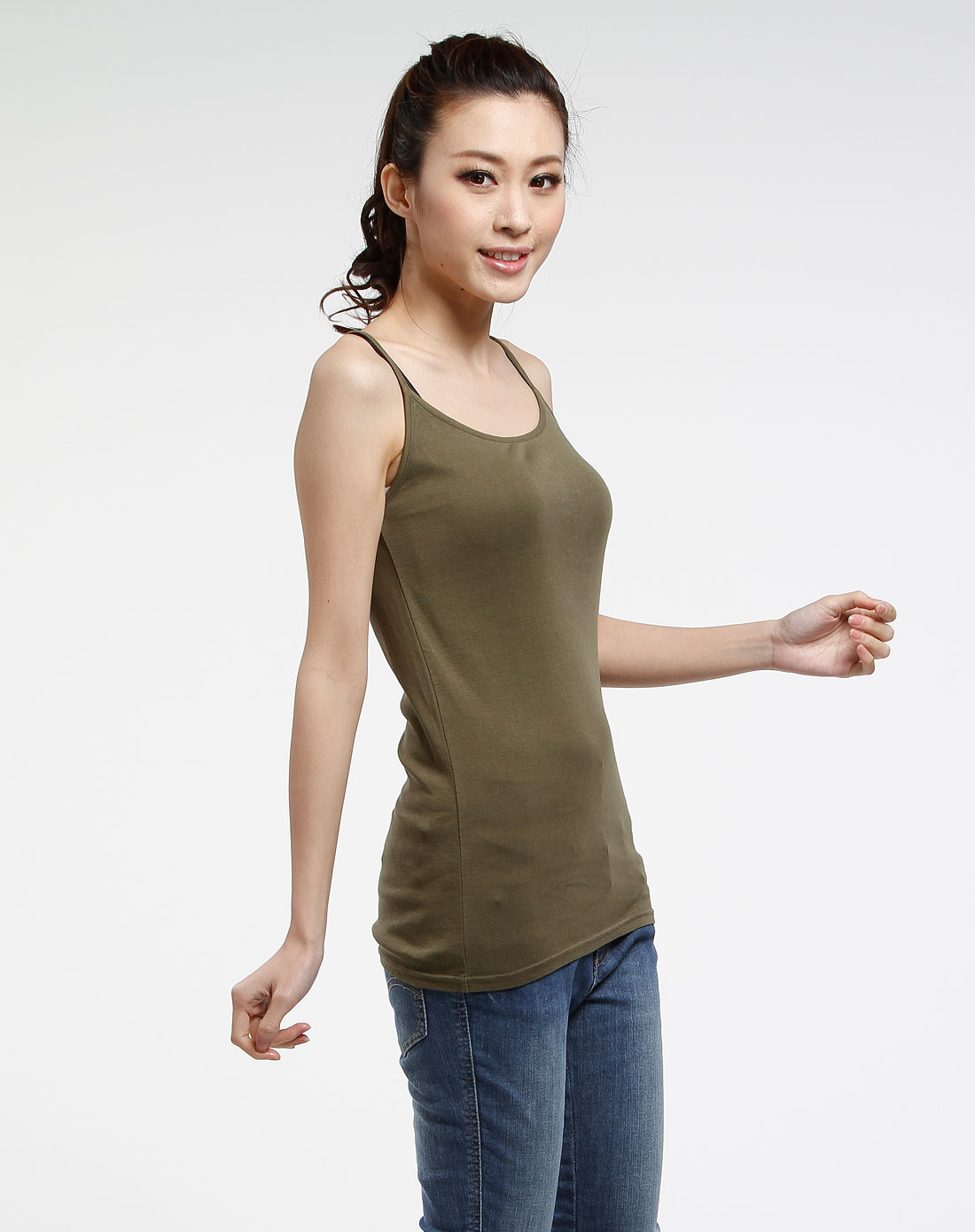 帝客dickies 女款橄榄绿无袖t恤