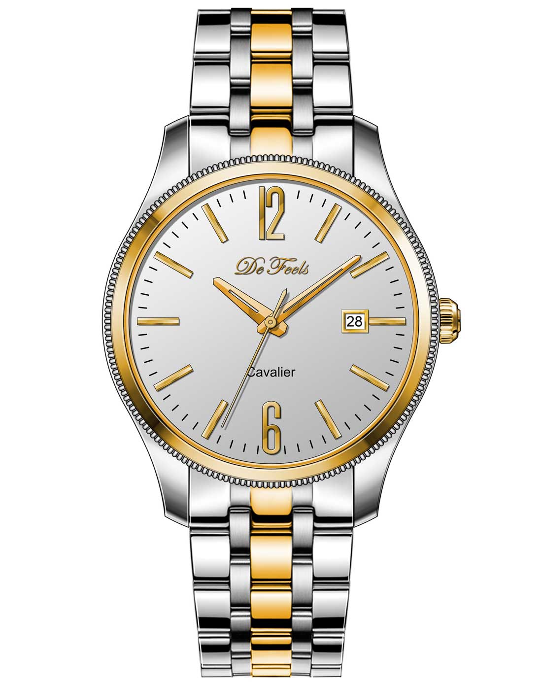 2014网络新款 男款骑士蓝宝石表镜白盘间金钢带透底机械表