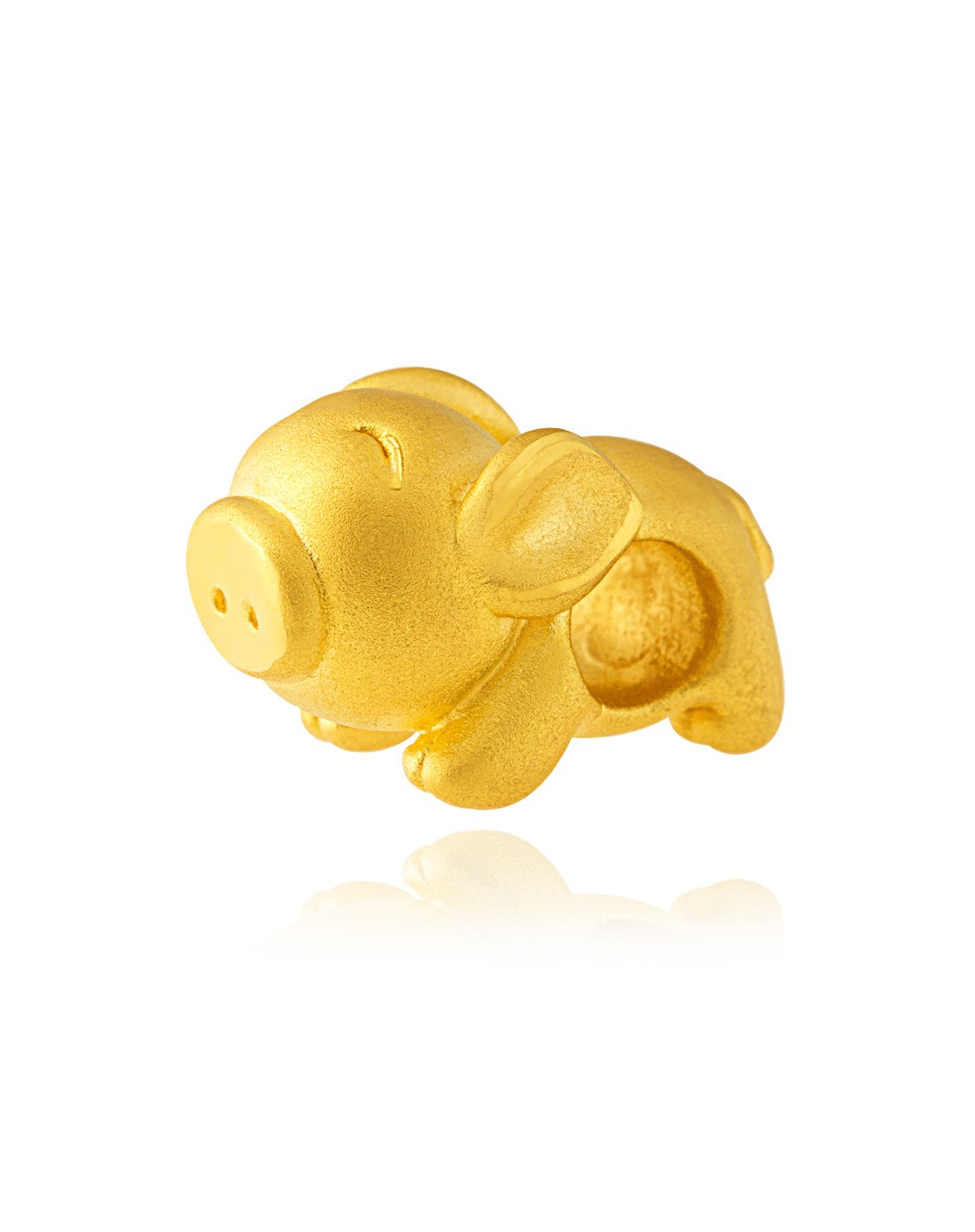 千足金硬金生肖猪挂件1.19g