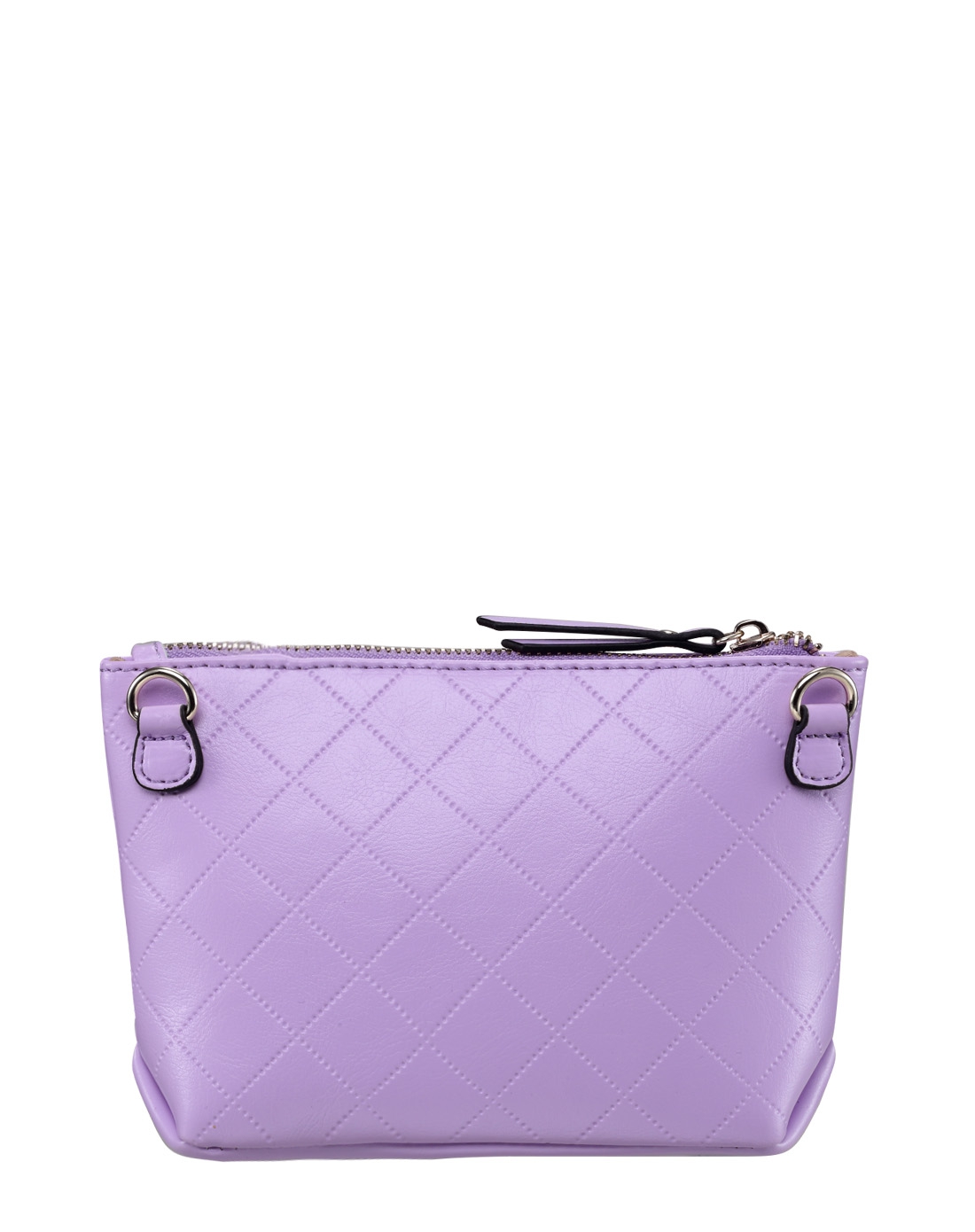 粉紫色迷你马卡龙牛皮单肩包