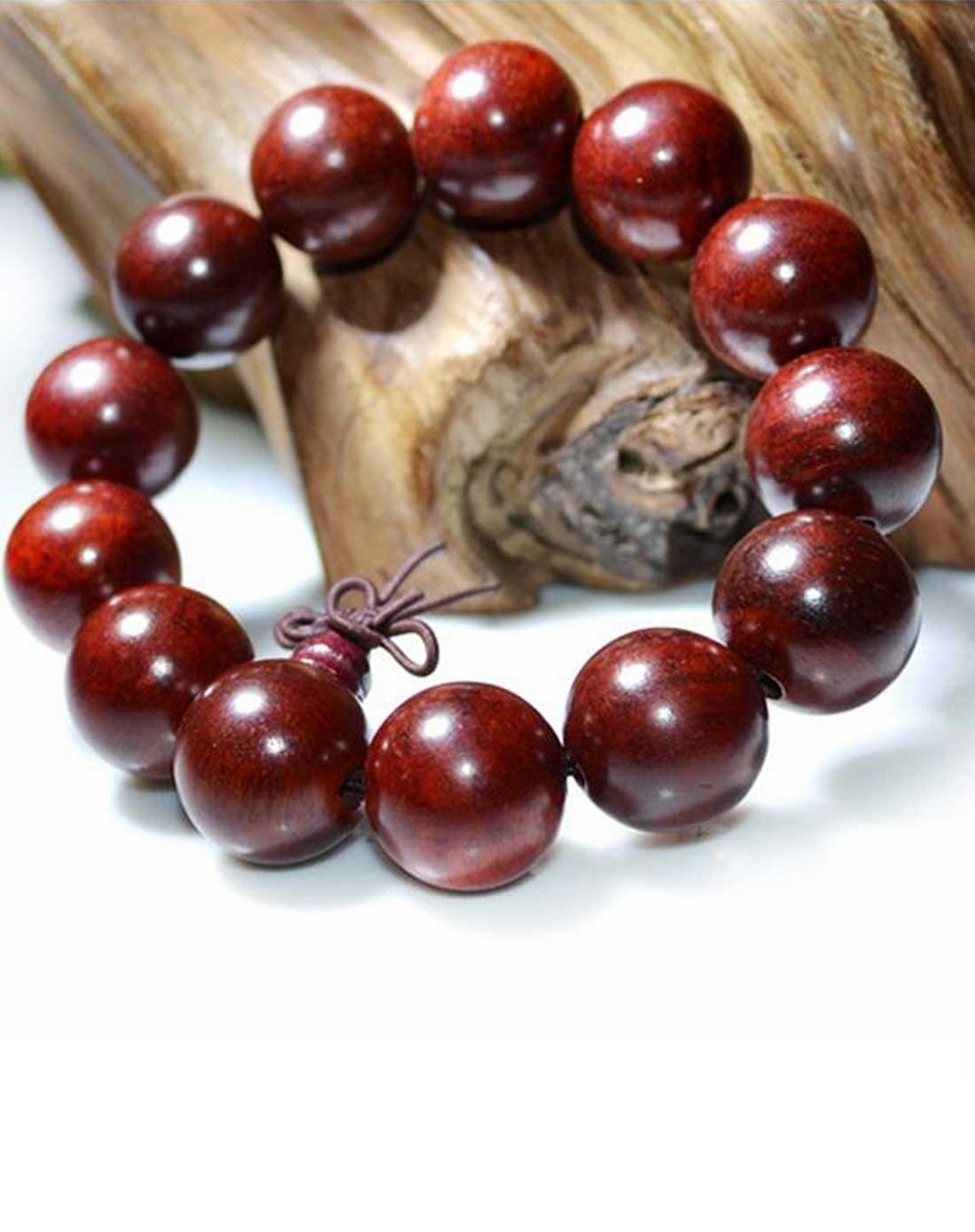 红酸枝佛珠手链
