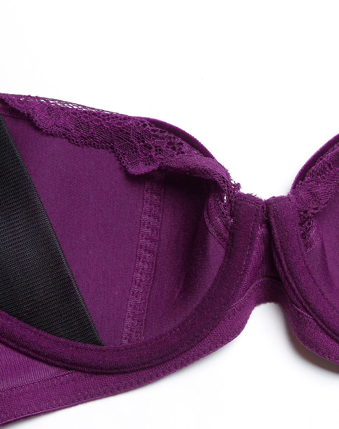 shine love女款紫红色幻魅3/4薄杯文胸