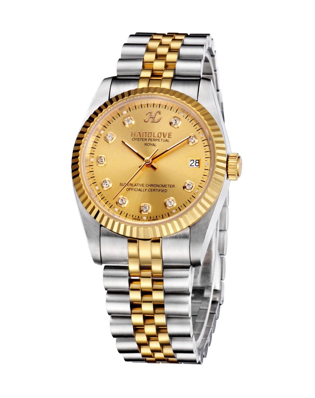 男款金色情款设计蓝宝石腕表-唯品会