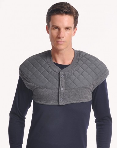 男款深麻灰金羊毛防寒远红外热能护肩