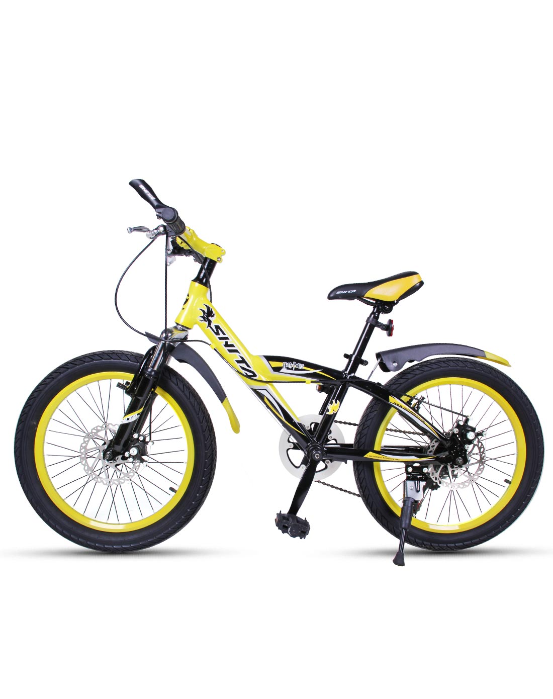 shita 20寸黑黄shimano 21s变速山地车