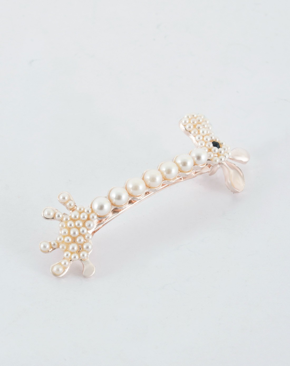 白色珍珠长颈鹿发夹