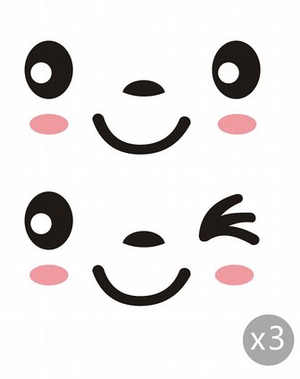 调皮表情墙贴马桶贴3套