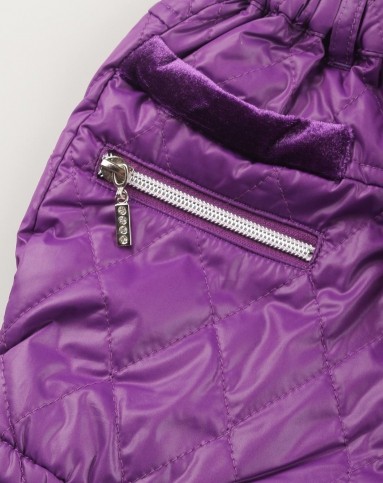 叮当猫dingdangcat 女童丁香紫短棉裤