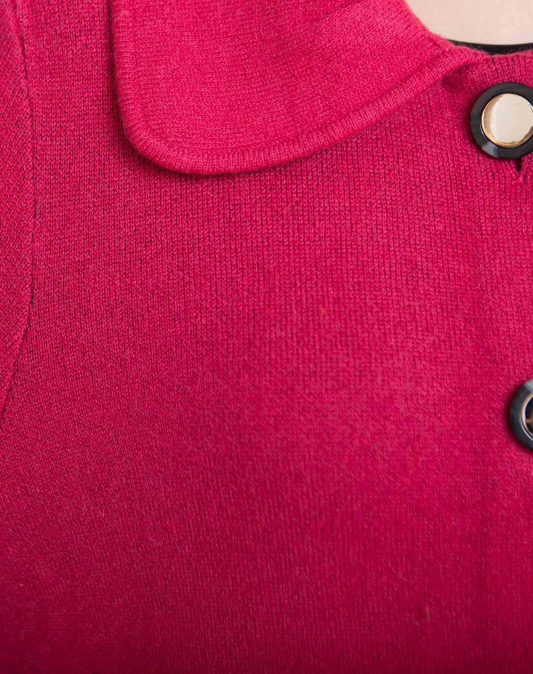 女款红粉色纯美丽诺羊毛开衫