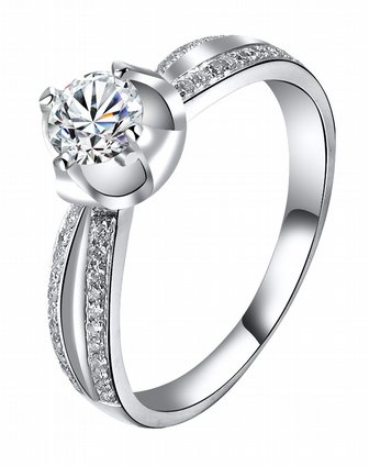 铂金总重52分钻石女戒-暮光之城