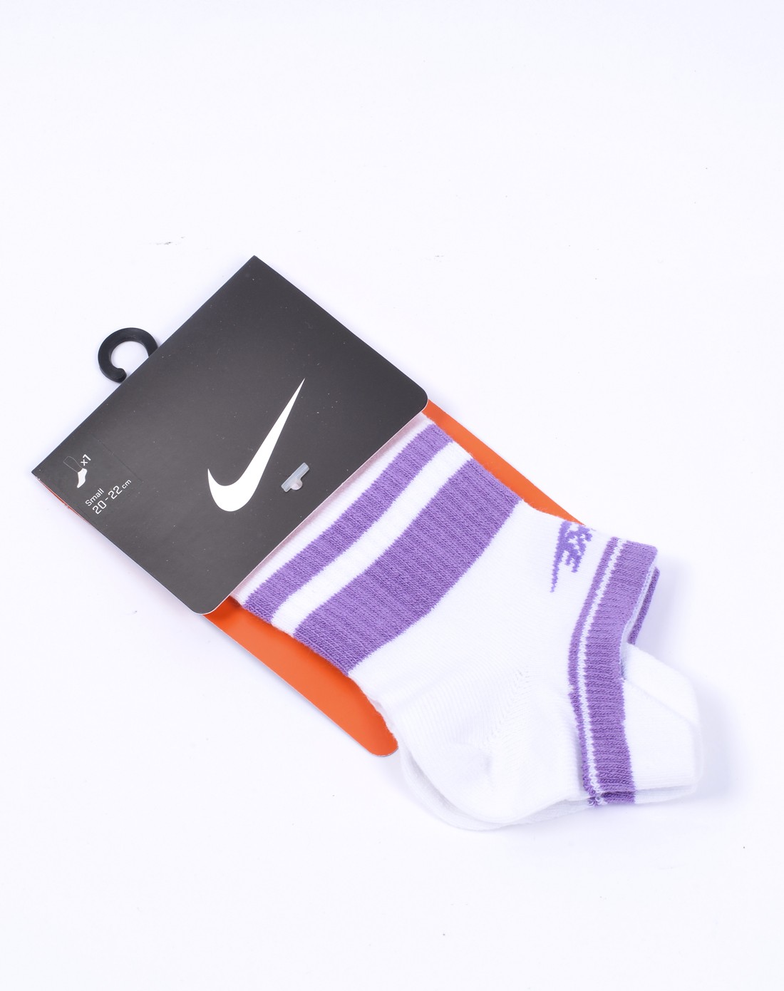 中性款白/紫色运动休闲系列低跟袜