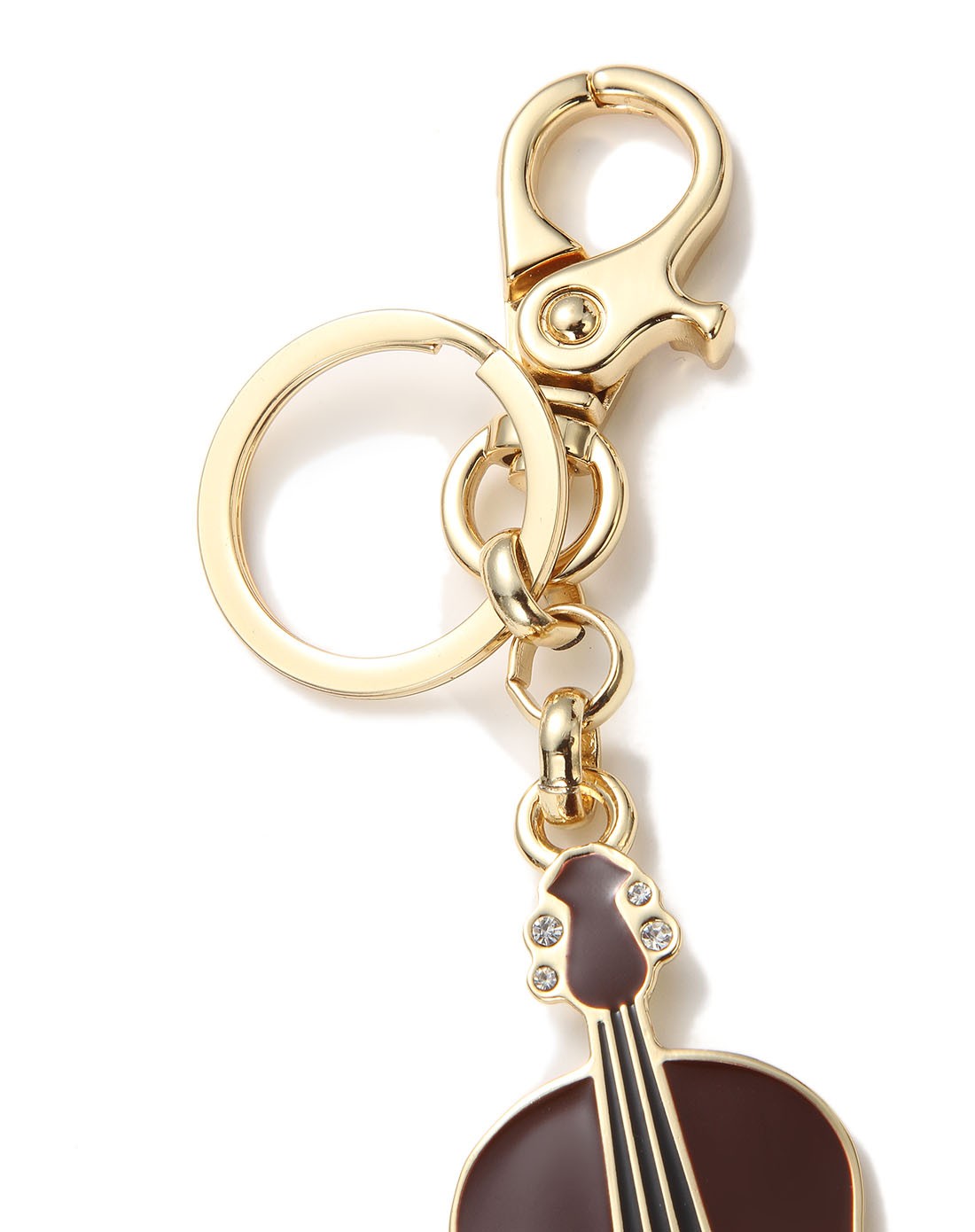 棕色小提琴金属钥匙扣