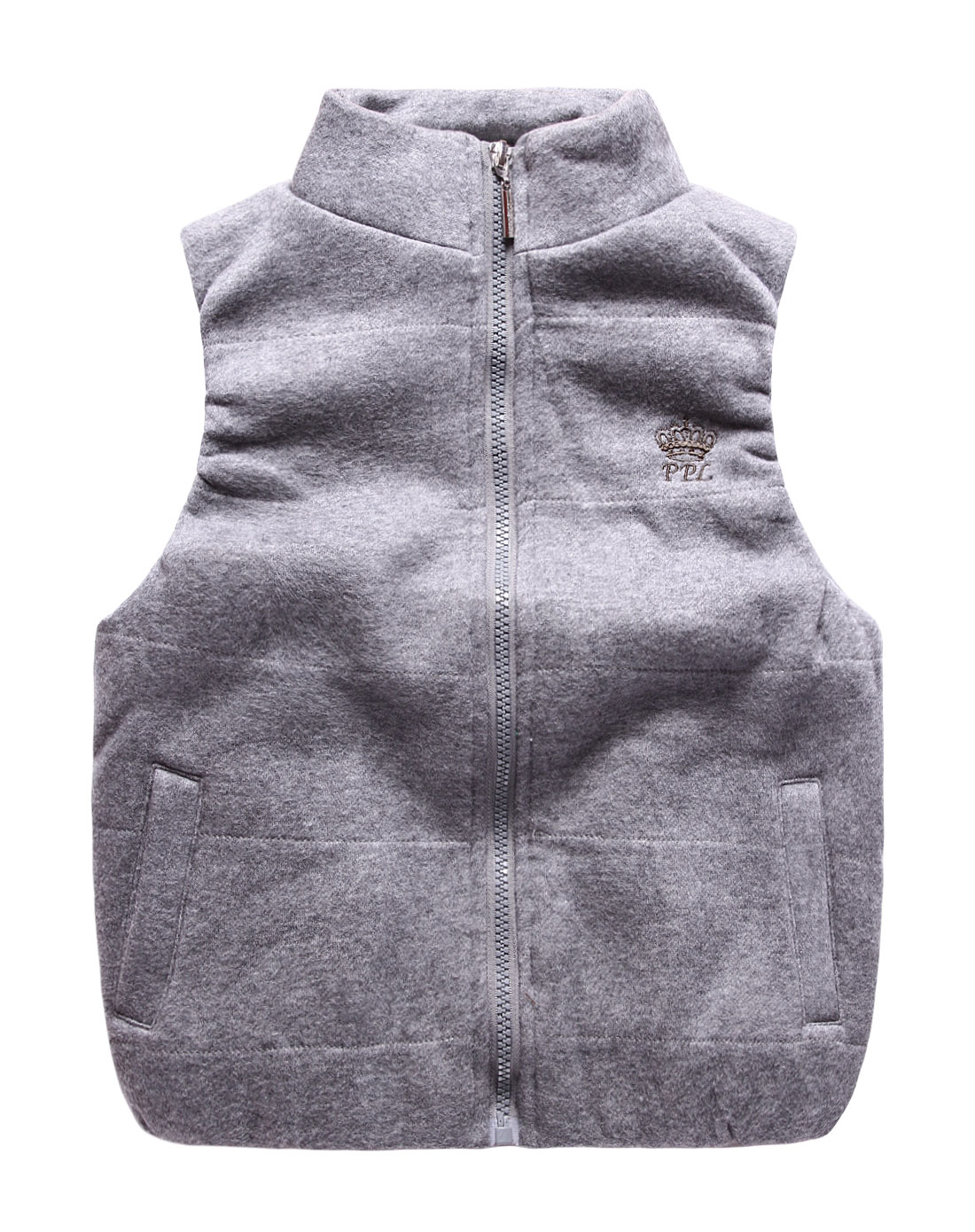 儿童花灰棉背心