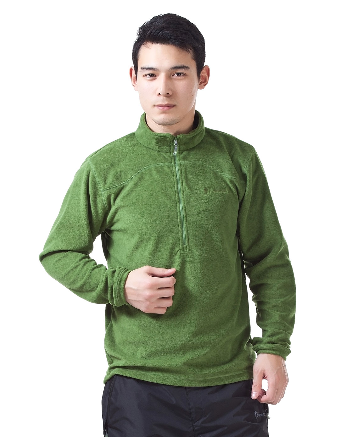 磐雾pinewood 男款仙人掌绿色套头保暖超细抓绒服