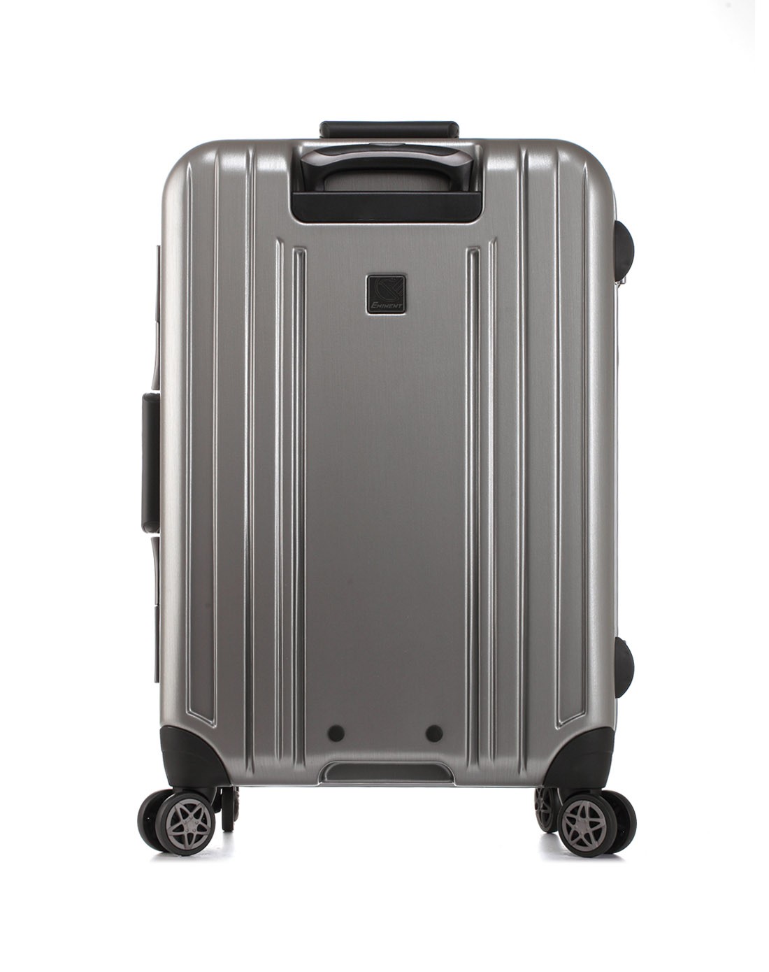 银色拉丝25寸高端铝框pc双排万向轮拉杆箱