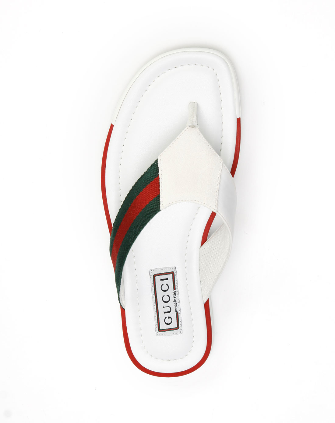 gucci 男款白色简约人字拖