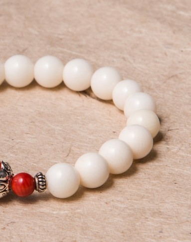 焕-藏式天然白珊瑚手串