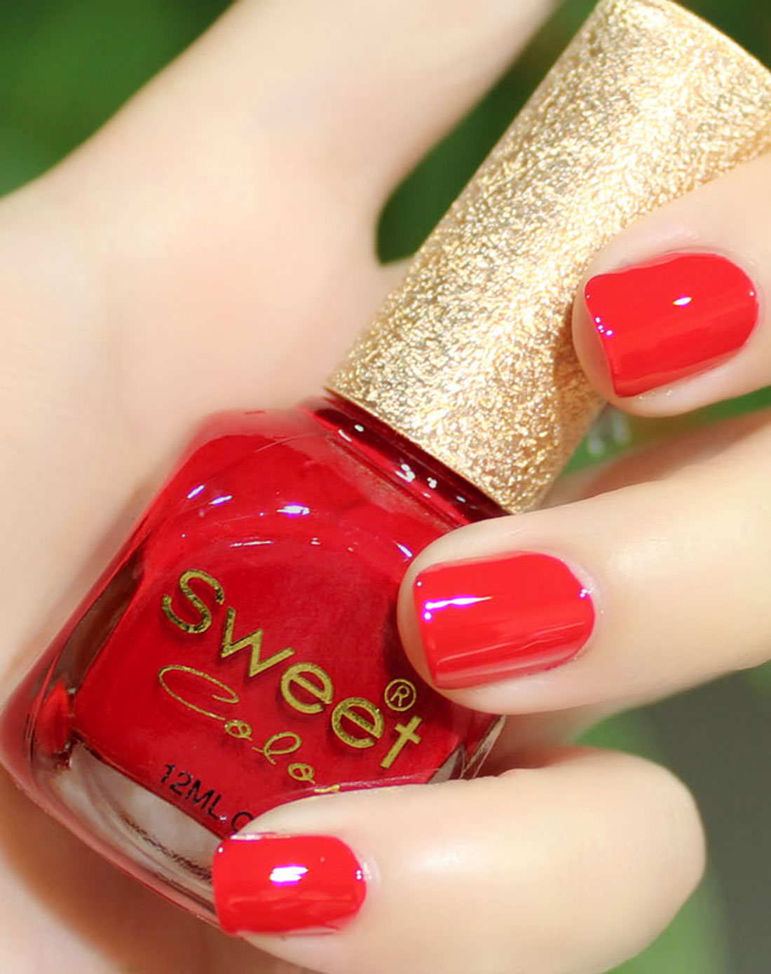 亮朱红色漆光实色系列指甲油 12ml