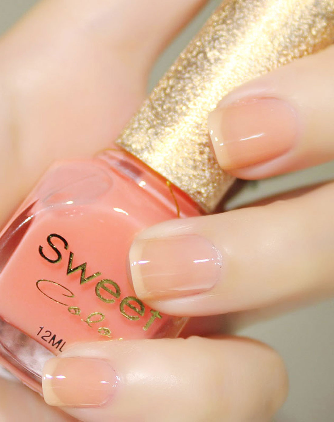 果冻橘色漆光实色系列指甲油 12ml