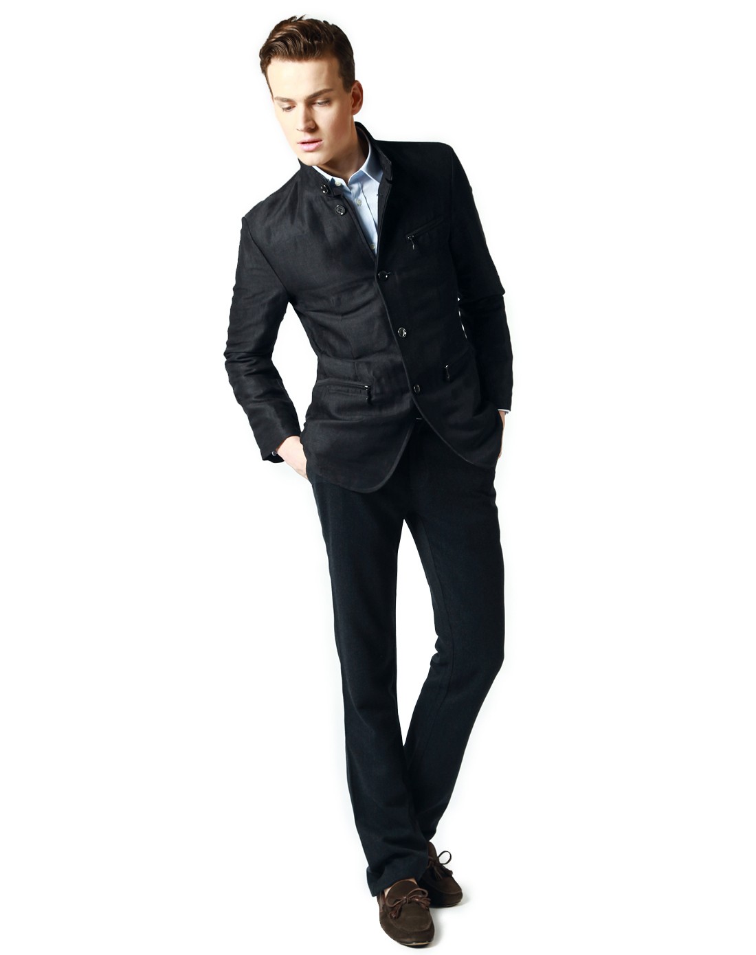 男装深蓝便装