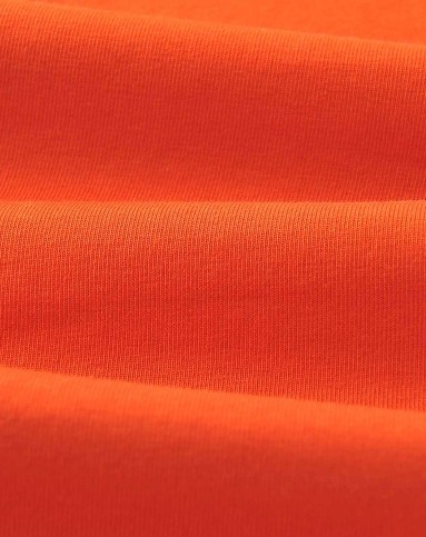 深橙撞色拼接长袖t恤