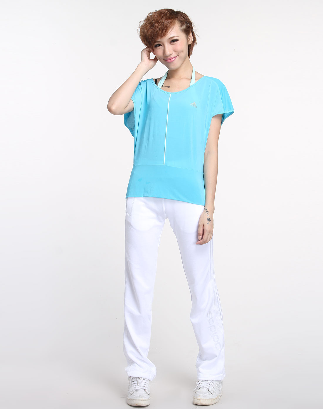 (无定价) 女款蓝色运动短袖t恤衫-唯品会