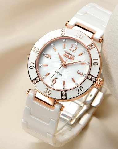 ceramics系列施华洛钻蓝宝石镜a级陶瓷女表