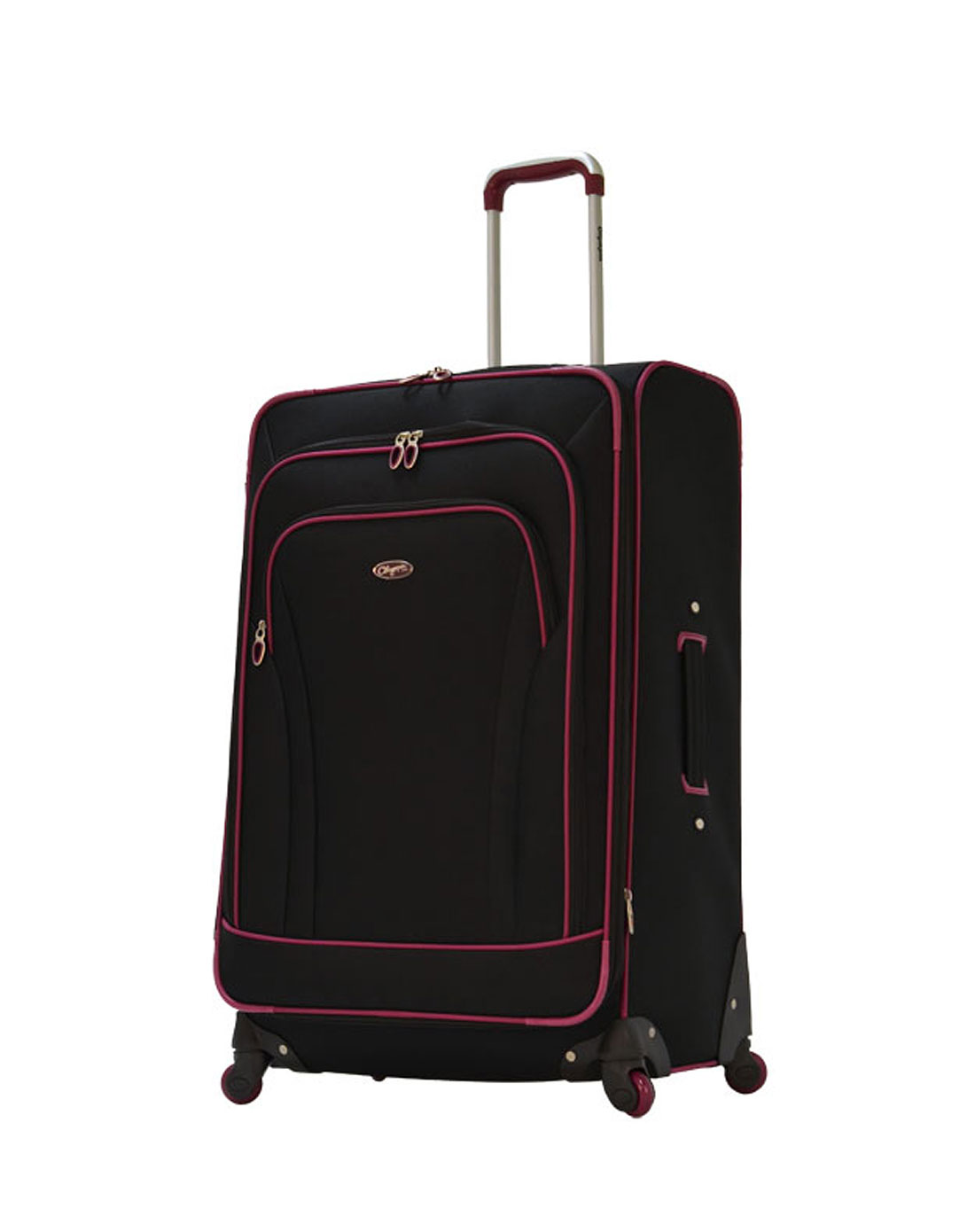 紫色彩边牛津布拉杆箱30寸