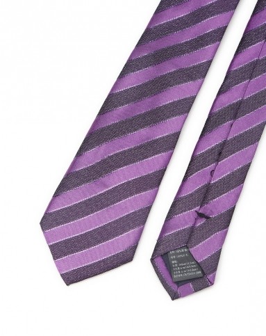深紫色绅士条纹领带