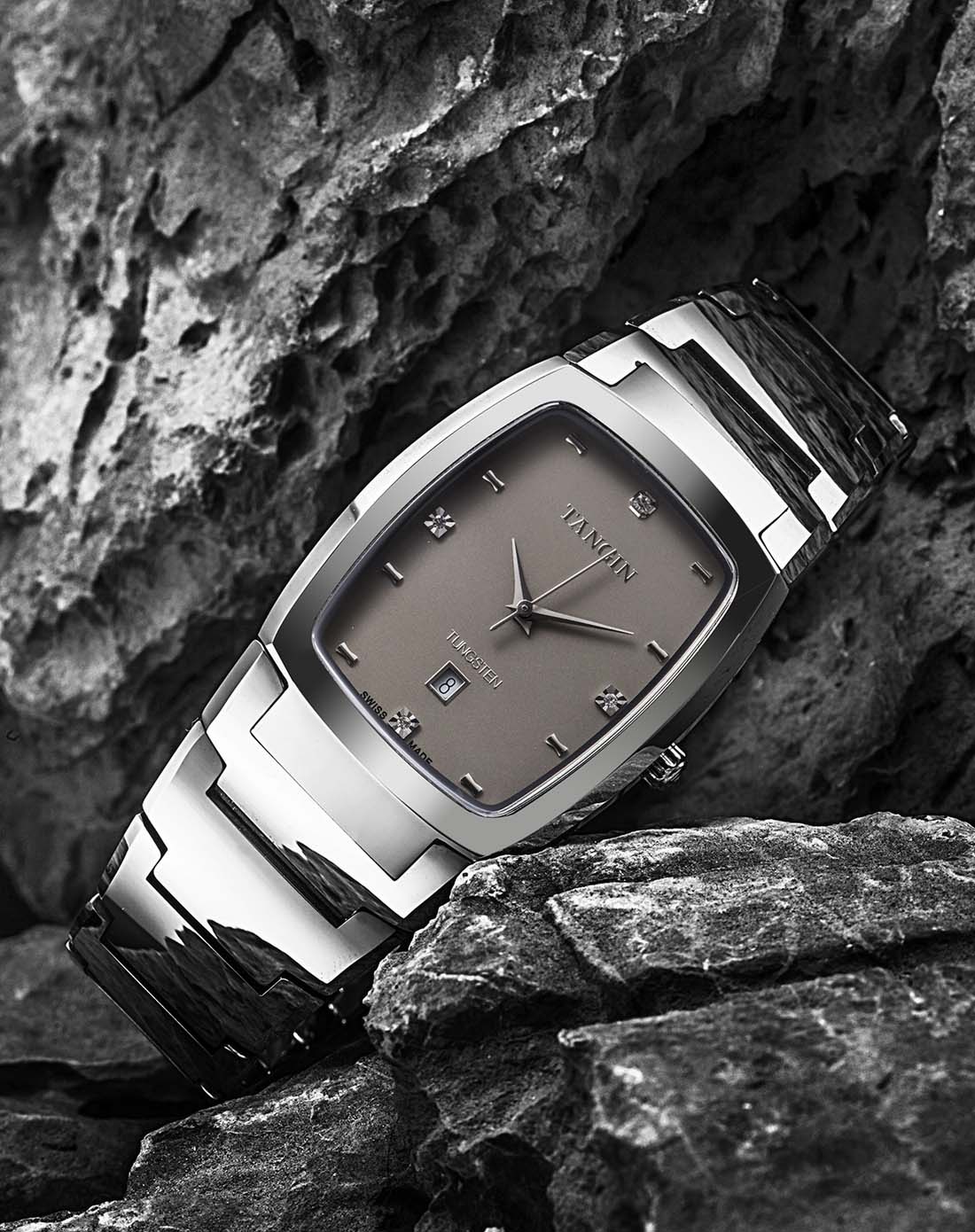 瑞士tangin〔钨钢系列〕石英男表