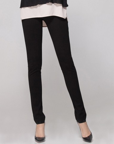 黑色弹力修身舒适打底裤