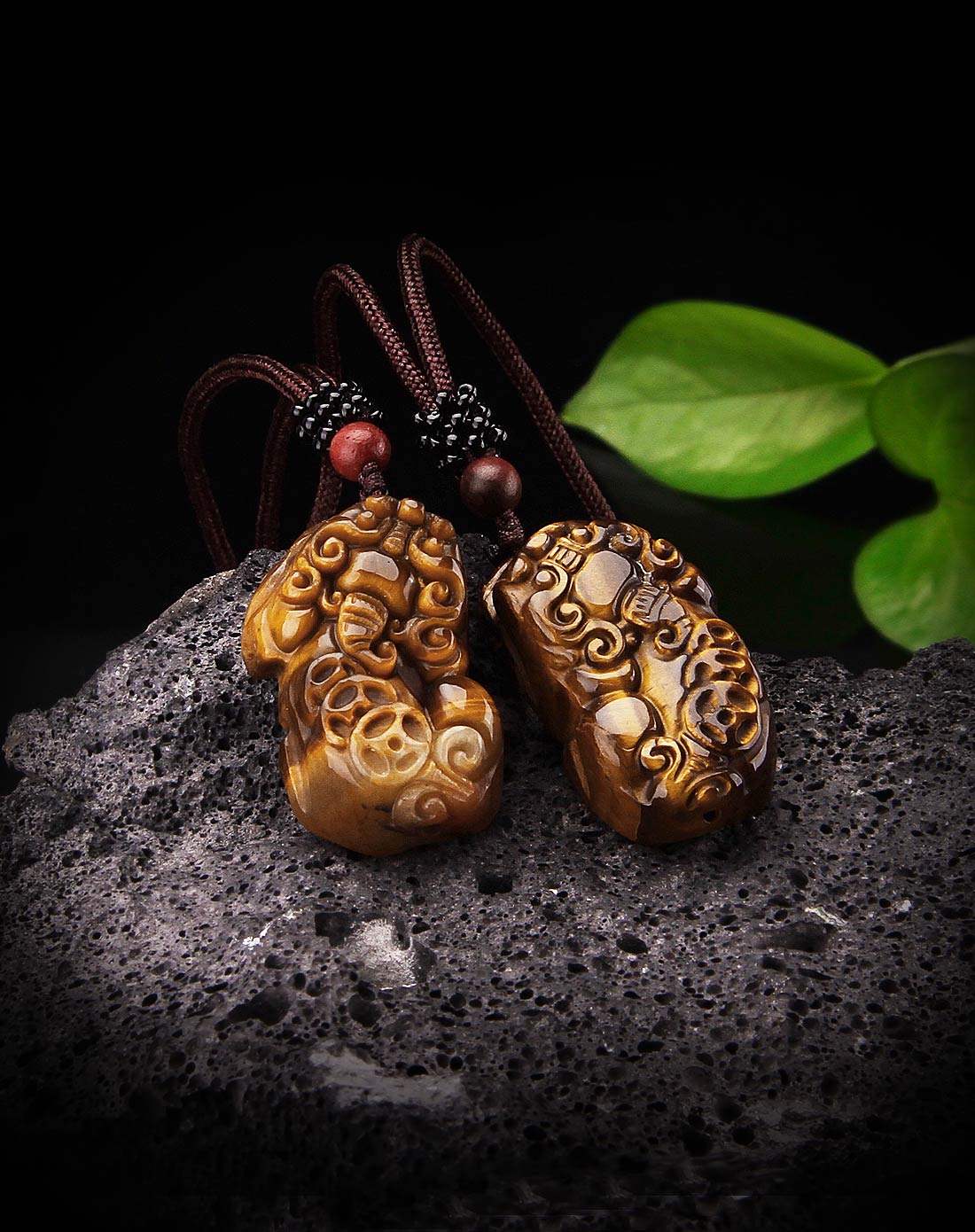 虎眼石招财纳福貔貅吊坠(附证书)