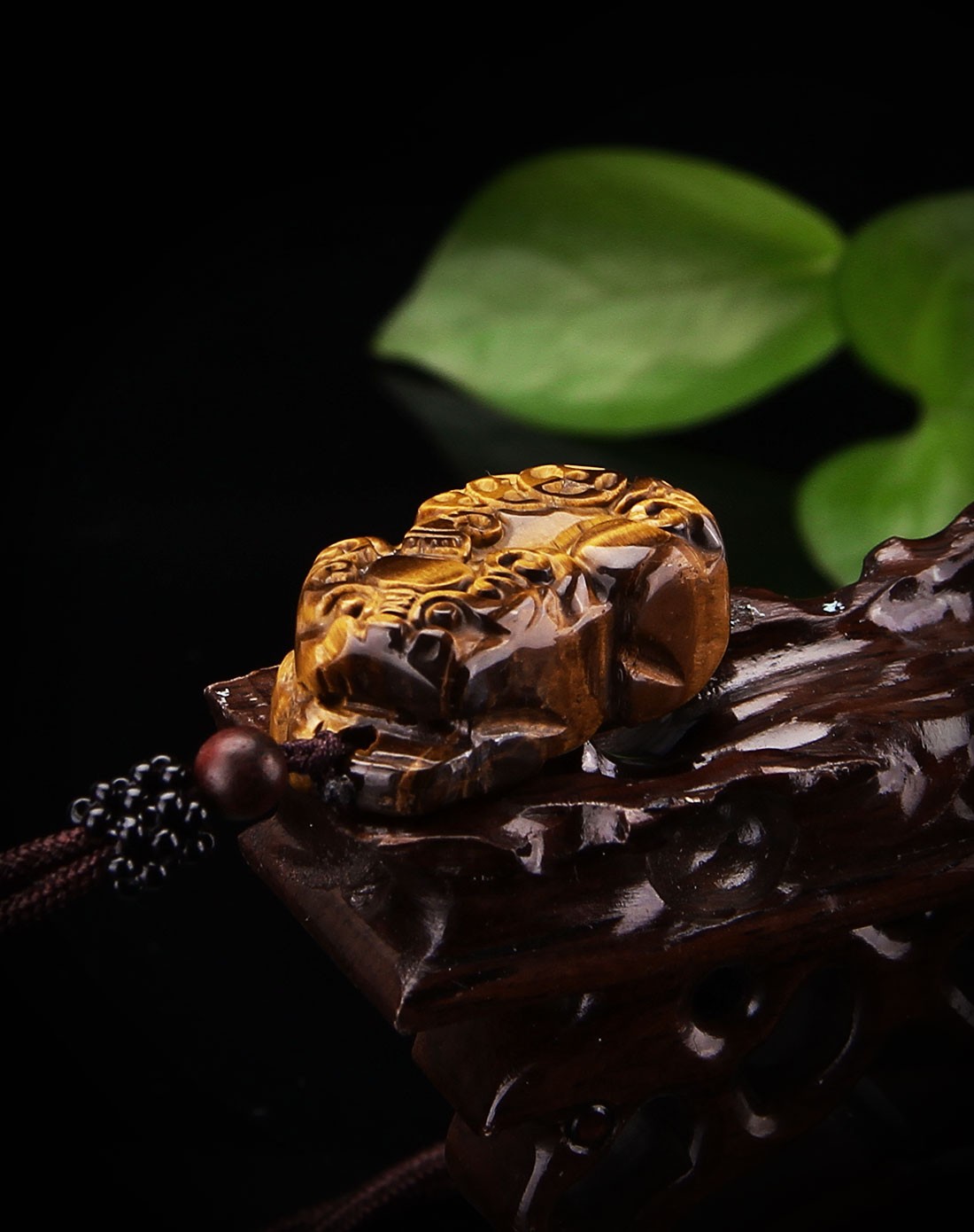 虎眼石招财纳福貔貅吊坠(附证书)