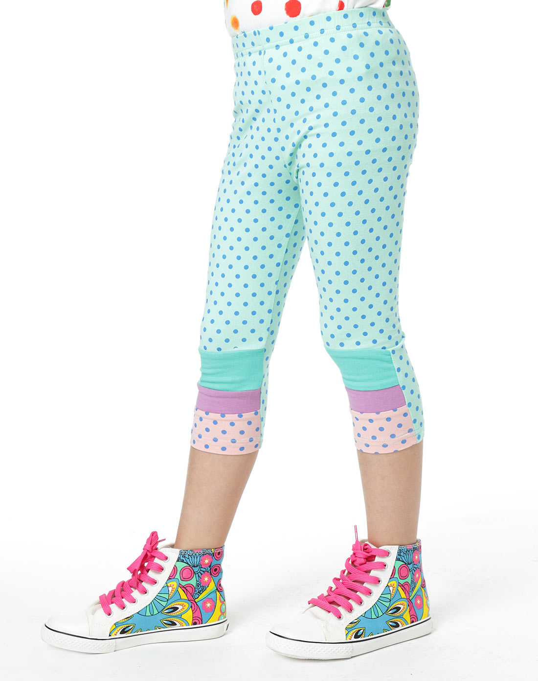 女童水绿紧身裤