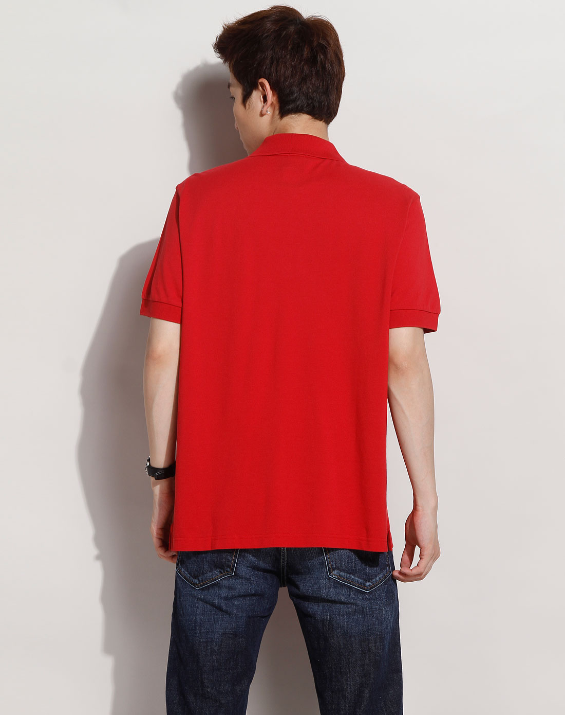 (商助要求下架)红色休闲短袖polo衫