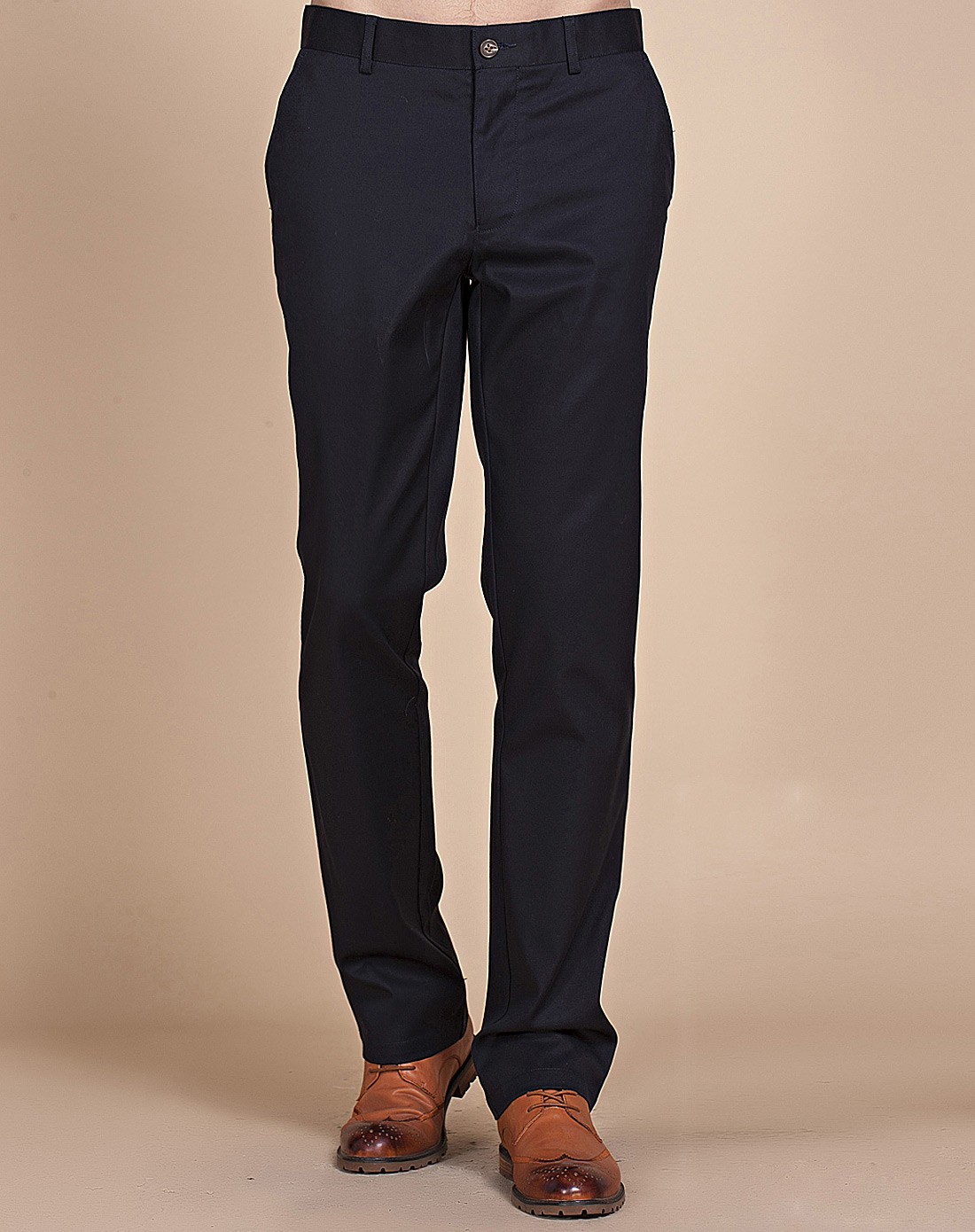 男士藏青色商务休闲西裤